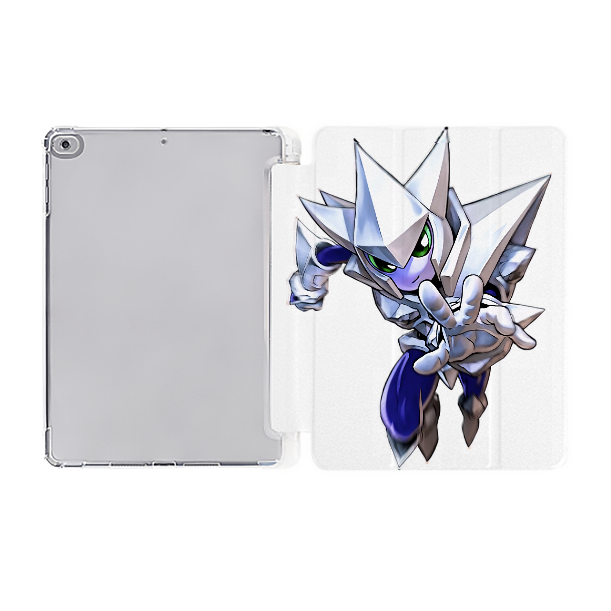 （画像用） 遊☆戯☆王 Yu-Gi-Oh! IPad ケース ペン収納付き 三つ折りスタンド PUレザー×シリコン 対応機種9.5/10.5/10.9インチ